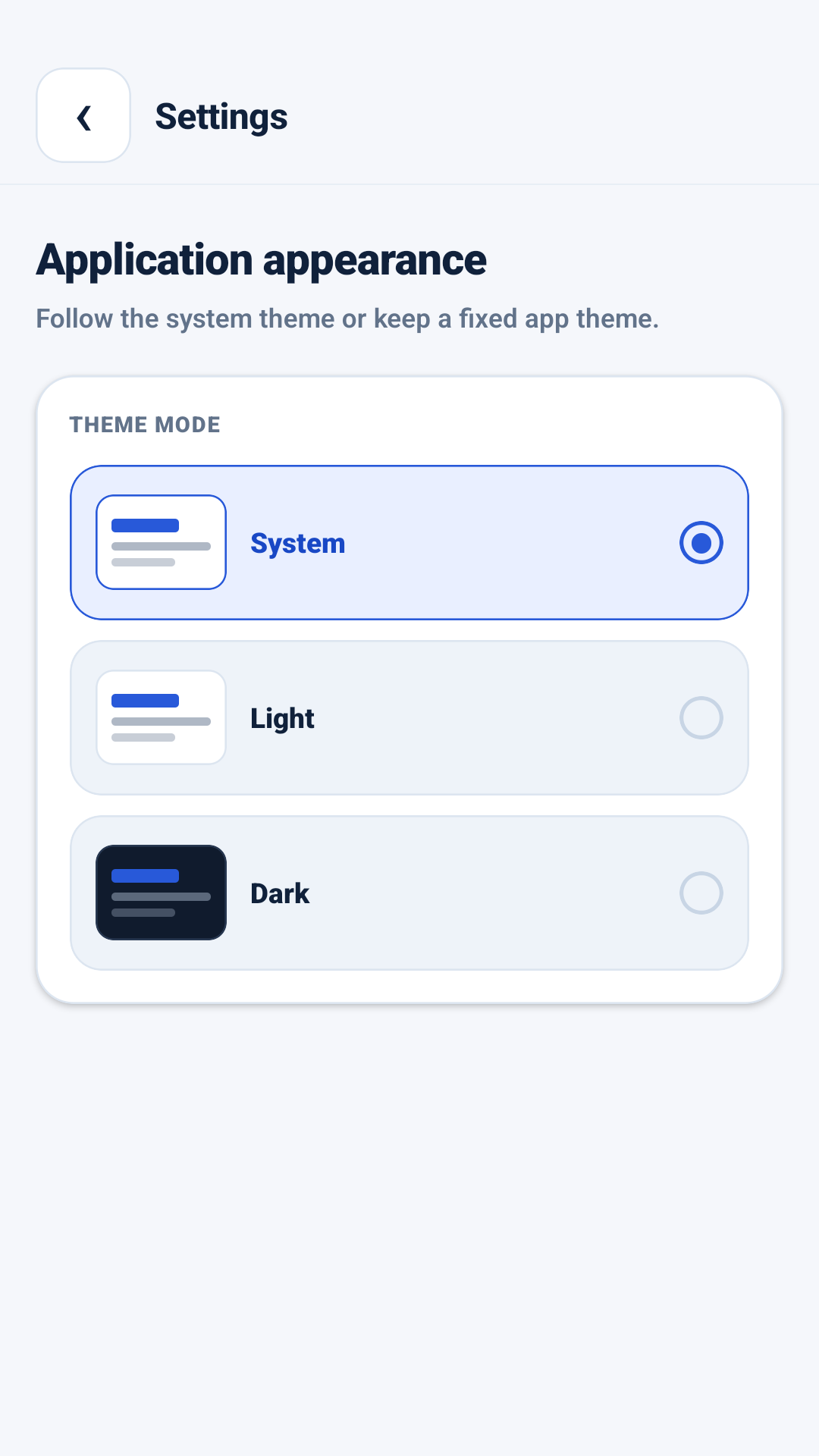 Configuració del tema AppMetrica Viewer